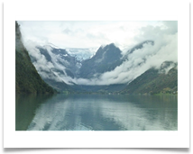 Looking upto the Briksdal Glacier - Rob Sparkes